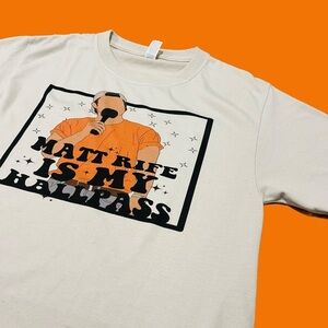 Oatmeal Tan Matt Rife Is My Hallpass T-shirt  Small